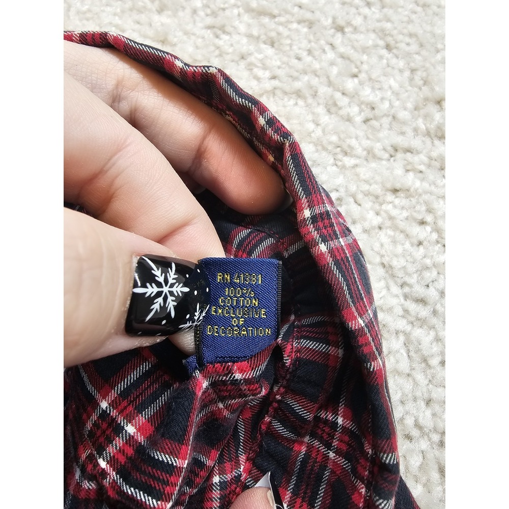 Polo Ralph Lauren Red Plaid Button Down Shirt Men's Medium 100% Cotton Classic - Picture 5 of 11